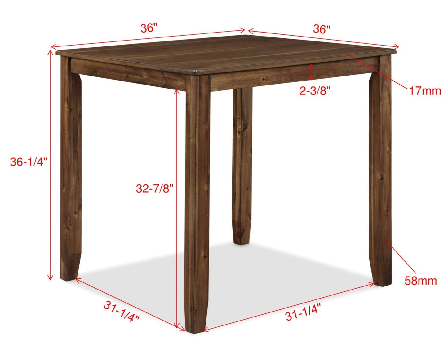 Ensemble de hauteur de comptoir Ashborn
