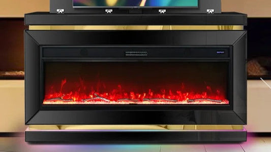 Meuble TV avec cheminée Visa
